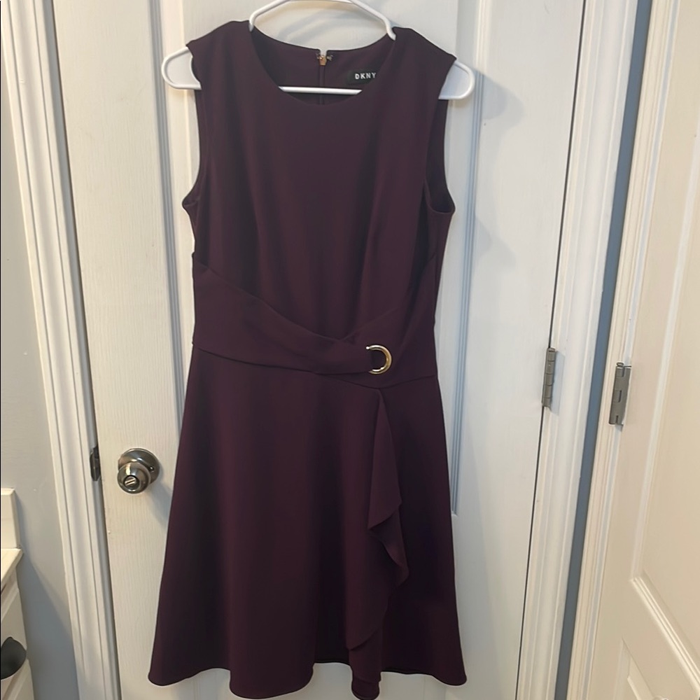 DKNY Black Sleeveless A-Line Mini Dress